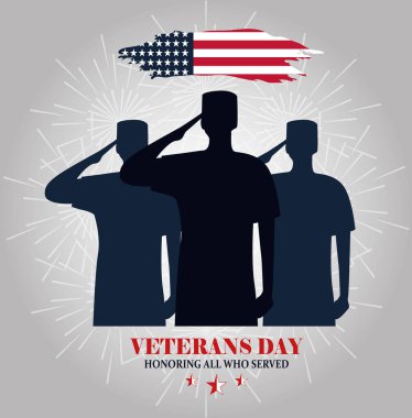 Mutlu gaziler günü, Amerikan bayrağı ve askerlerinin onuruna