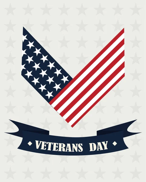Felice giorno dei veterani, festa commemorativa della bandiera americana — Vettoriale Stock