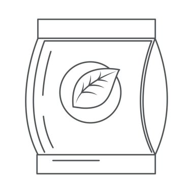 Çay, kese kağıdı çizgisi simgesi biçiminde paket servisi