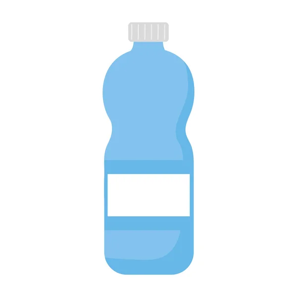 Plastik şişe su sıvısı izole edilmiş tasarım beyaz arkaplan — Stok Vektör