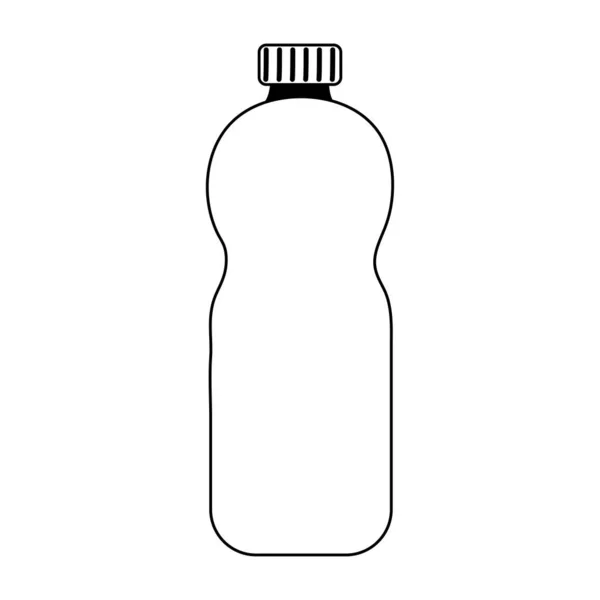Bouteille en plastique eau liquide isolé conception fond blanc — Image vectorielle