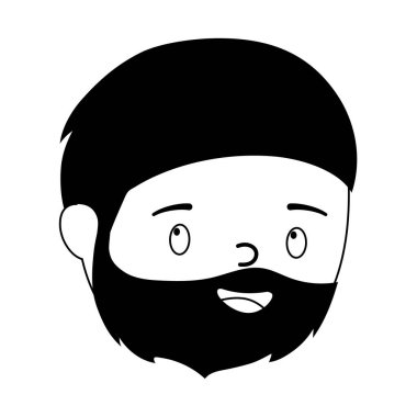 Yaşlı adamın yüzü izole edilmiş tasarım beyaz arkaplan