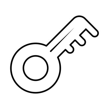 anahtar retro pop sanat karikatür tarzı, satır simgesi