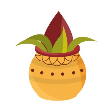 Geleneksel hindu süsüsüyle kil çömlek