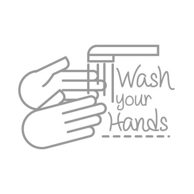 Yeni normal, ellerini yıka. Coronavirüs 'ten sonra el yapımı.