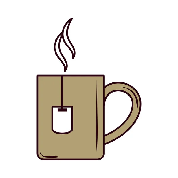 Çay, çay fincanı, çay poşeti, sıcak içecek, antioksidan. — Stok Vektör