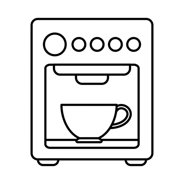 Машина производитель горячих напитков иконка свежей линии — стоковый вектор