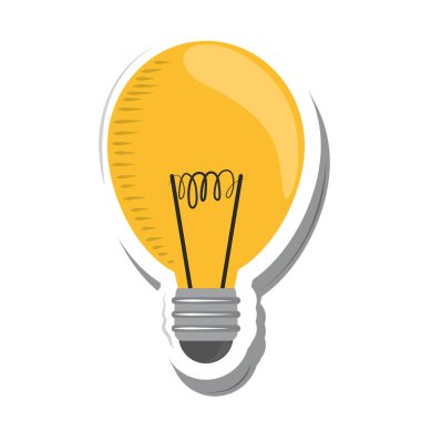 Ampul çıkartması çizgi film tasarımı