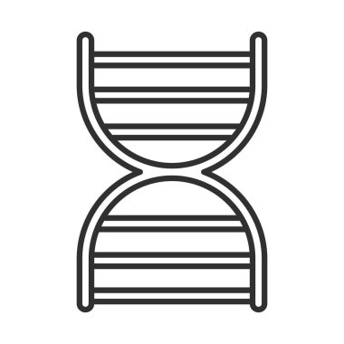 DNA molekülü genetik bilim çizgisi simgesi