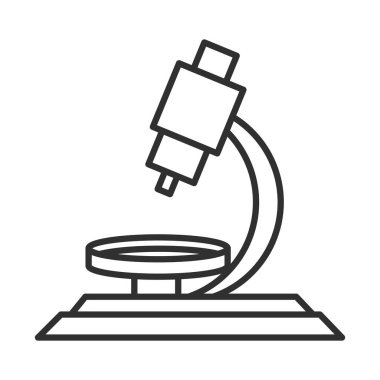 Laboratuvar mikroskobu bilim hattı simgesini analiz et