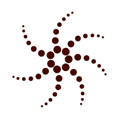 siyah noktalar çiçek şekli dekorasyonu izole edilmiş beyaz arkaplan