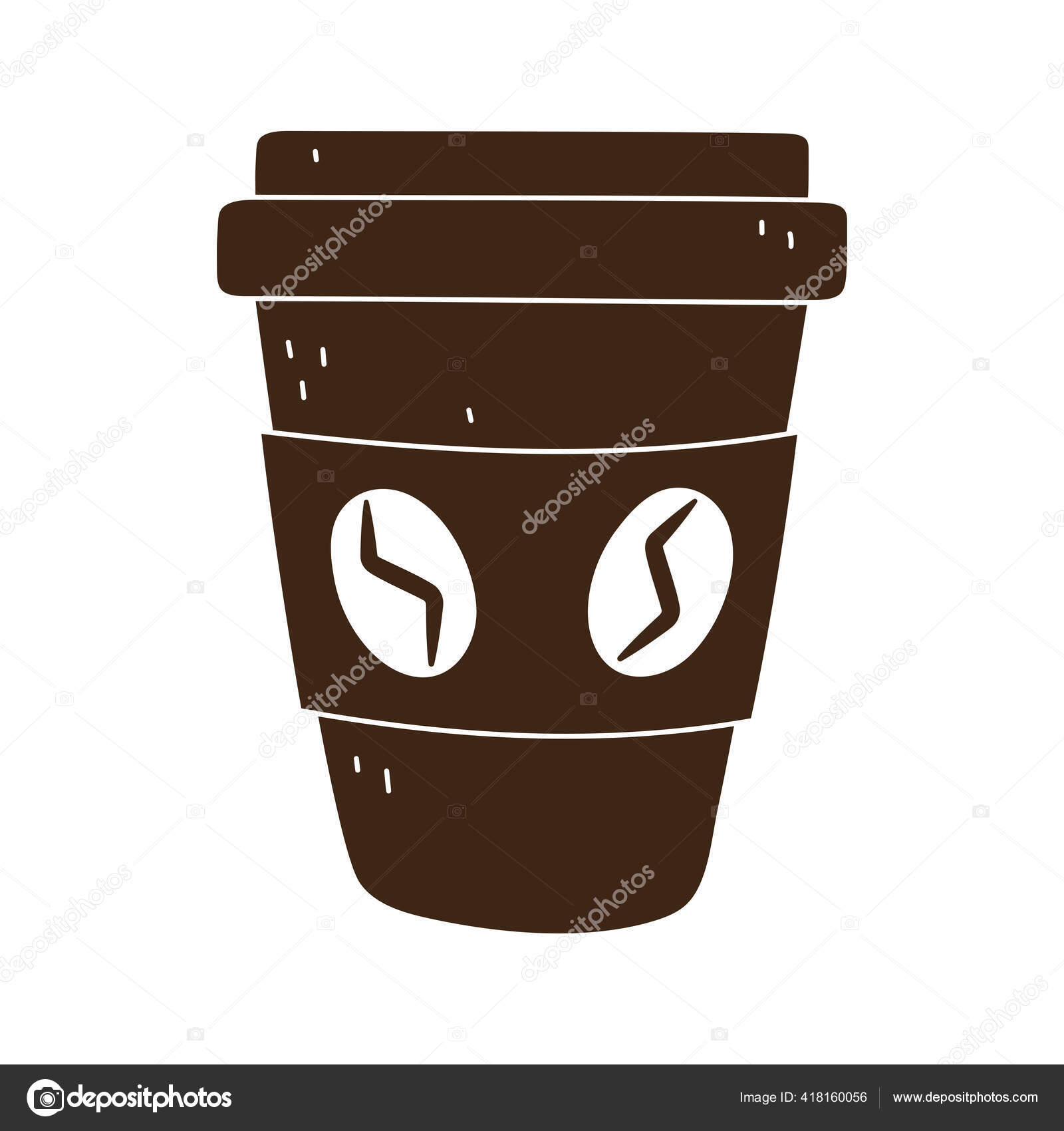 Coffee Paper Cup Silhouette