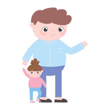 Hamilelik ve annelik, baba kızını oynuyor.