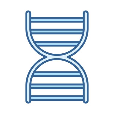 DNA molekülü genetik bilim hattı mavi simgeyi doldurdu