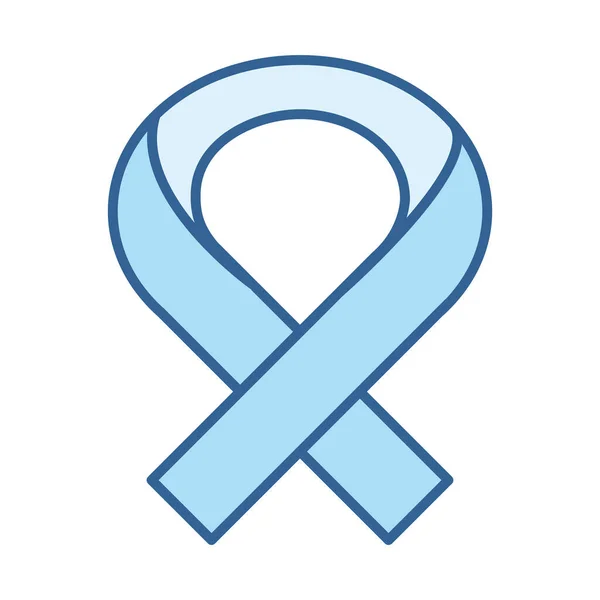 Fita conscientização linha médica preencher ícone azul —  Vetores de Stock