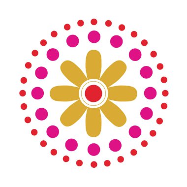 benekli çiçek kenar dekorasyonu izole edilmiş beyaz arkaplan