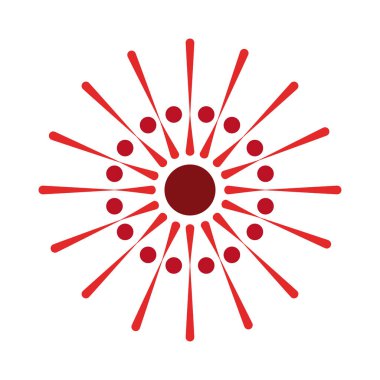 Noktalı çizgiler çiçek formu izole edilmiş beyaz arkaplan