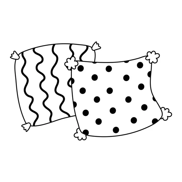 Подушки прикраси моди ізольовані значок стилю лінії стилю піктограми — стоковий вектор