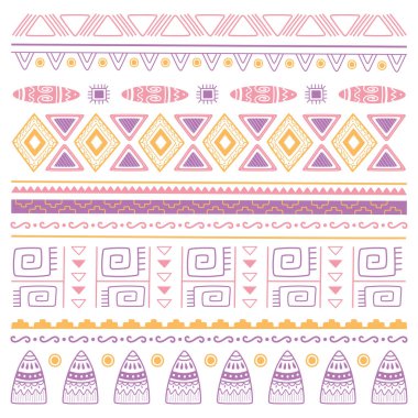 Etnik el yapımı, aztek folklorik süs arka planı