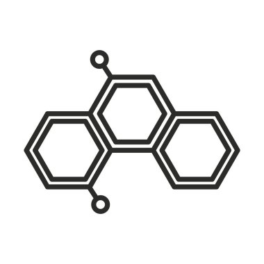 Aşı araştırması bilim molekülü kimya çizgisi simgesi