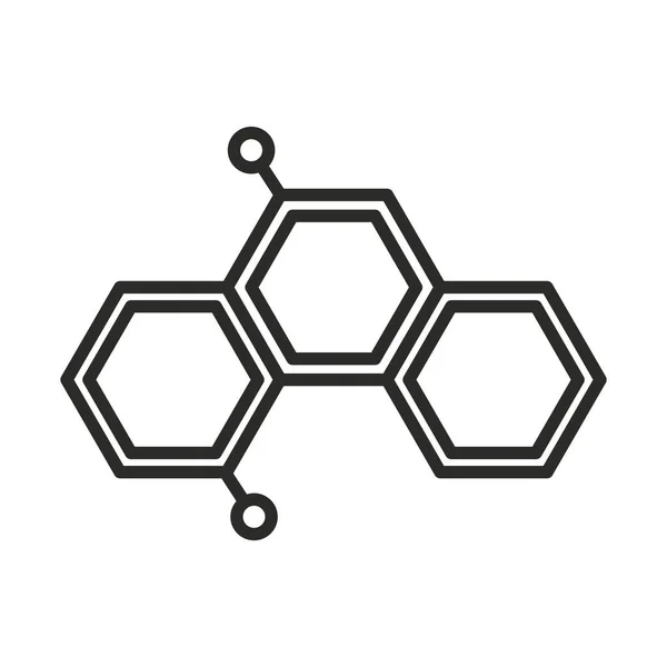 疫苗研究科学分子化学线图标 — 图库矢量图片