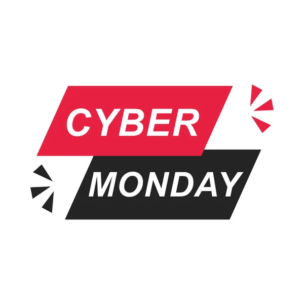 Cyber lundi, vente bannière de marketing e-commerce — Image vectorielle