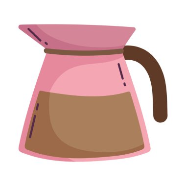 Kahve demleyici ikon tarzında izole edilmiş.
