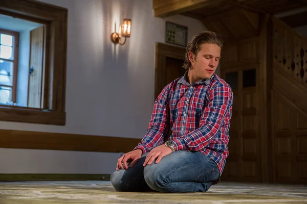 Bir Müslüman dua fotoğraf