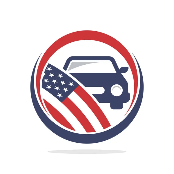 Ícone Ilustração Conceituando Gestão Negócios Transporte Com Espírito Nacionalidade Americana —  Vetores de Stock