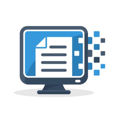 vektör çizimi simge çevrimiçi belge yönetimi medya hakkında dijital iletişim teknoloji kavramı ile