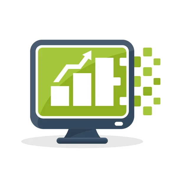 Vector icon illustration with the concept of digital communication technology, about financial and investment business information media