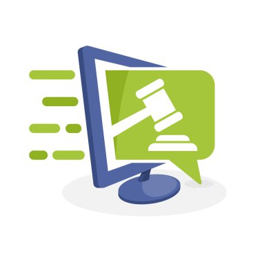 Vektör simge tasarlamak hakkında online ihale bilgi sistemine dijital iletişim kavramı ile