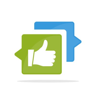 Vektör çizimi simge iletişim ve yararlı bilgi paylaşımı kavramı ile