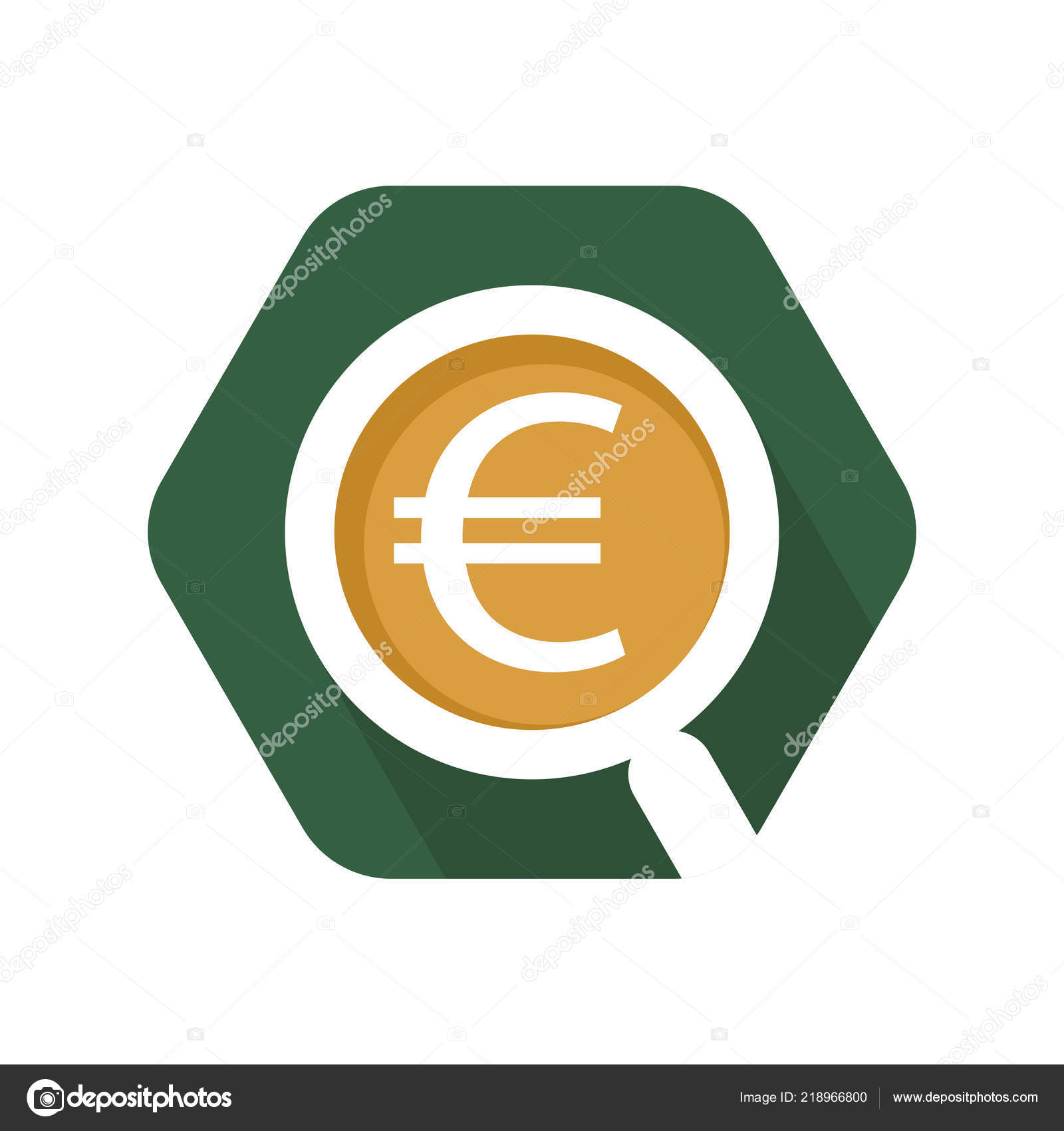 Sechseck Shape Symbol Mit Dem Konzept Der Euro Wahrung Handel - 