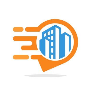 Vektör çizim kutsal kişilerin resmi ile kentsel alanlarda konumunda coğrafi bilgilere erişmek için bilgilendirici ve duyarlı hizmet kavramı