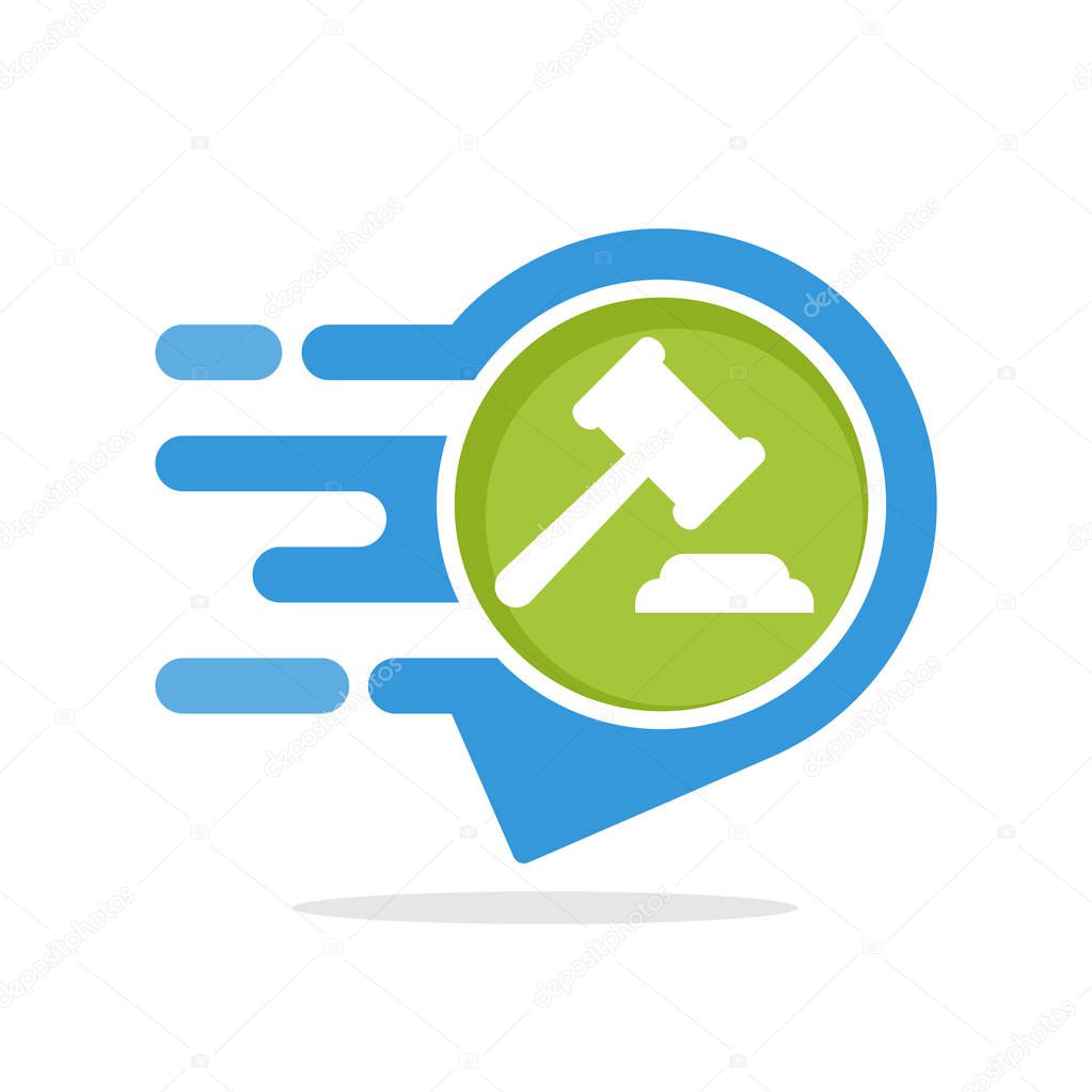 Vector illustration icon with informative & responsive service concept to access auction location information