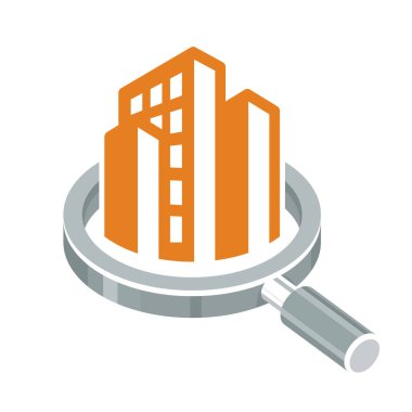 vektör çizim simgesi bina yapıları değerlendirme ve denetim kavramı ile