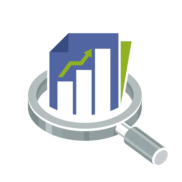 Vektor Ikon Illustration Till Begreppet Investering Och Business Analys — Stock vektor