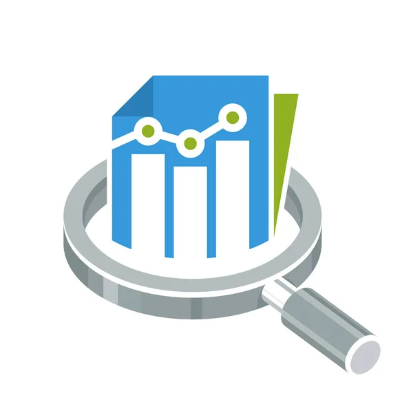 Vektor Ikon Illustration Till Begreppet Statistisk Analysrapporter — Stock vektor