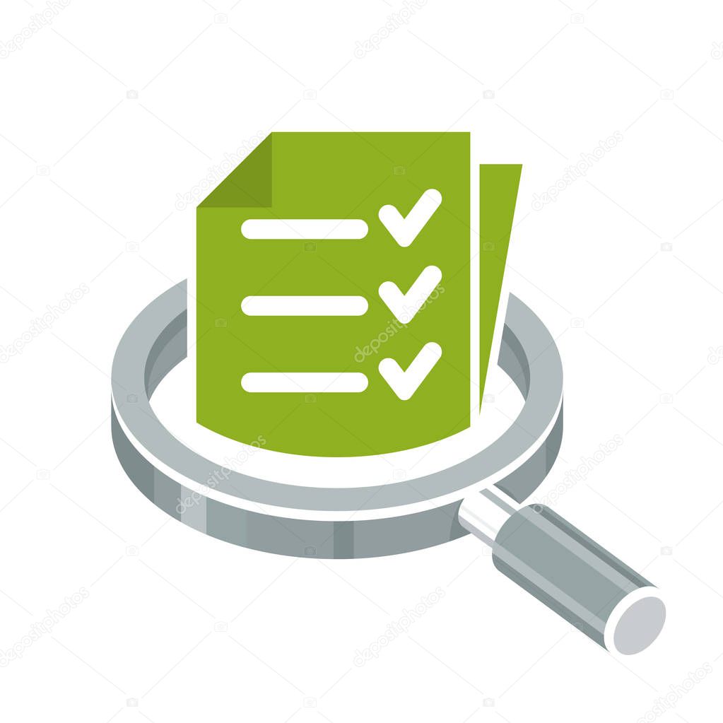 Logo icons with the concept of correcting, evaluating, surveying