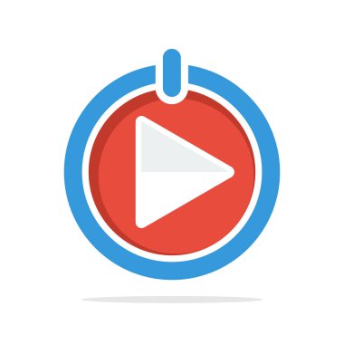 Vektör çizim simgesini video içerik denetleyicileri için destek sistemi konseptiyle