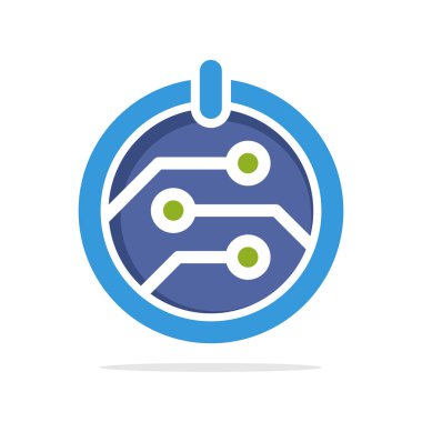 Vektör çizim simgesini bir destek sistemi, bir teknoloji tabanlı kontrol sistemi kavramı ile