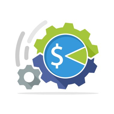 Vektör simge tasarlamak bir vergi ödeme mekanizması işlem kavramı ile