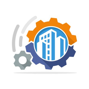 Vektör çizimi simge inşaat projelerinin geliştirilmesi için süreç yönetim sistemi kavramı ile