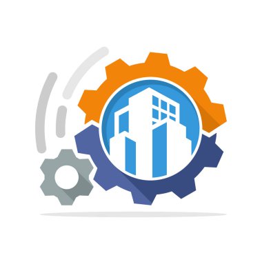 Vektör çizimi simge inşaat projelerinin geliştirilmesi için süreç yönetim sistemi kavramı ile