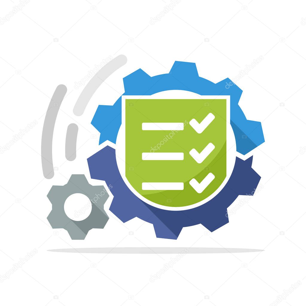 Vector icon illustration with the concept of processing industrial survey data