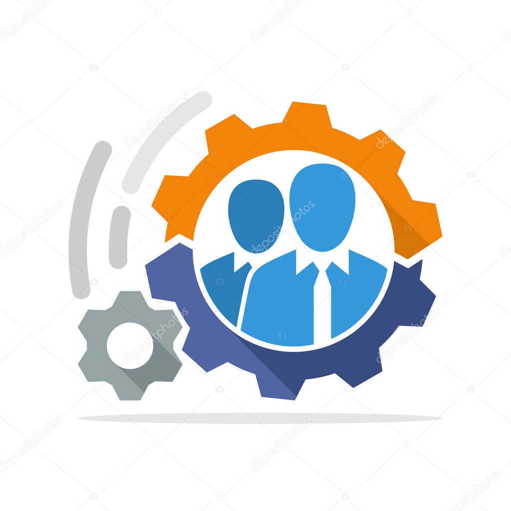 vector illustration icon with the concept of teamwork, technical team, a team of experts and support team