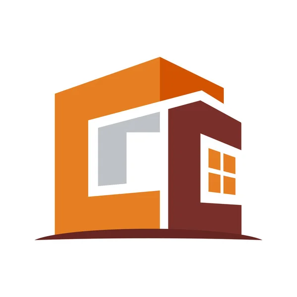 Ikony Logo Pro Stavební Firmy Kombinací Iniciály — Stockový vektor