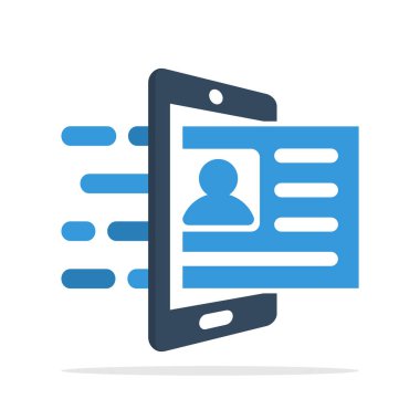 Vektör çizim simgesini mobile tabanlı online kayıt için
