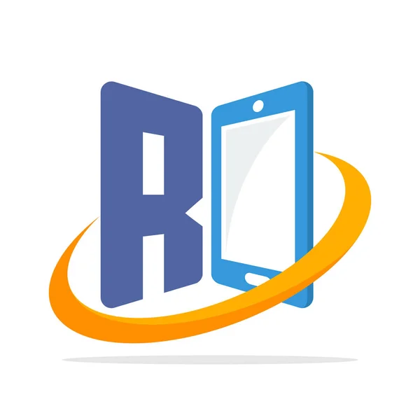 Initiales Logo Symbol Für Das Smartphone Gadget Geschäft Mit Den — Stockvektor